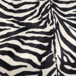 Zebra Soft Animal Print Velboa Faux Fur Fabric