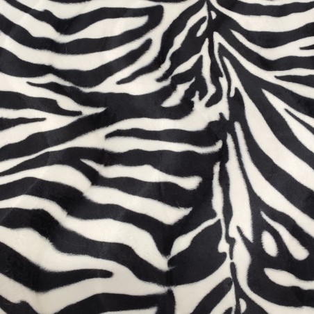 Zebra Soft Animal Print Velboa Faux Fur Fabric