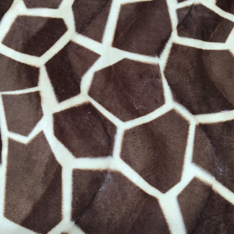 Big Giraffe Soft Animal Print Velboa Faux Fur Fabric