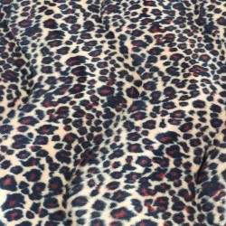 Leopard Soft Animal Print Velboa Faux Fur Fabric