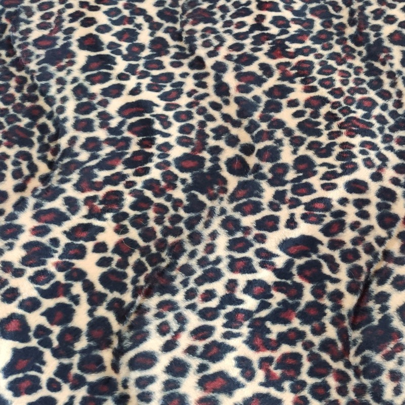 Leopard Soft Animal Print Velboa Faux Fur Fabric
