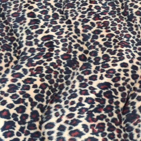 Leopard Soft Animal Print Velboa Faux Fur Fabric