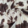 Brown Cow Soft Animal Print Velboa Faux Fur Fabric