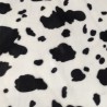 Black Cow Soft Animal Print Velboa Faux Fur Fabric