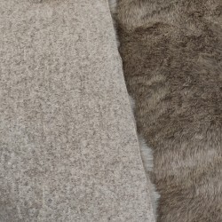 Super Luxury Faux Fur Fabric Material - Camel - High Quality