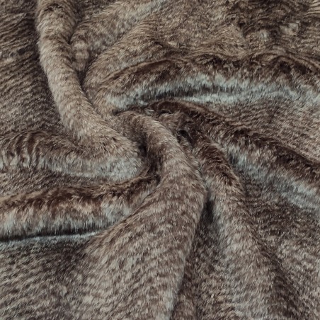 Super Luxury Faux Fur Fabric Material - Rust Brown - High Quality