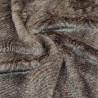 Super Luxury Faux Fur Fabric Material - Rust Brown - High Quality
