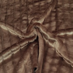 Super Luxury Faux Fur Fabric Material - Copper 2" Vertical Groove - High Quality