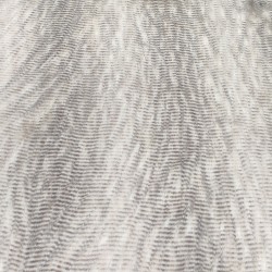 Super Luxury Faux Fur Fabric Material - Cream With Black Stripy Flecks