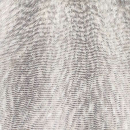 Super Luxury Faux Fur Fabric Material - Cream With Black Stripy Flecks