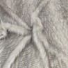 Super Luxury Faux Fur Fabric Material - Cream With Black Stripy Flecks