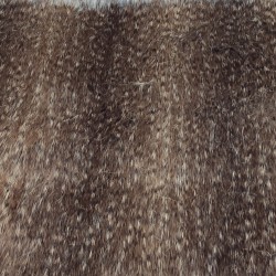 Super Luxury Faux Fur Fabric Material - Brown Beige With Fleck - High Quality