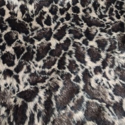 Super Luxury Faux Fur Fabric Material - Dark Leopard - High Quality