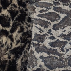 Super Luxury Faux Fur Fabric Material - Dark Leopard - High Quality