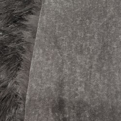 Super Luxury Faux Fur Fabric Material - Shiny Black 2 Inch - High Quality