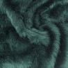 Super Luxury Faux Fur Fabric Material - Bottle Green - High Quality
