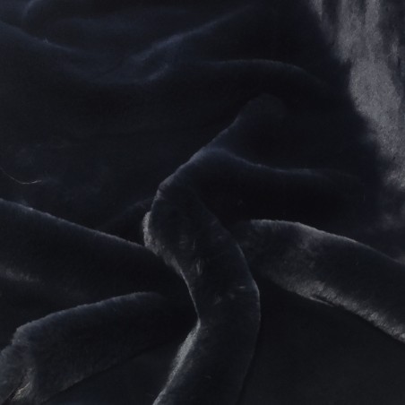 Super Luxury Faux Fur Fabric Material - Navy - High Quality