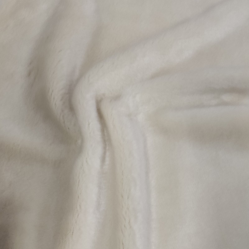 Super Luxury Faux Fur Fabric Material - Cream - High Quality