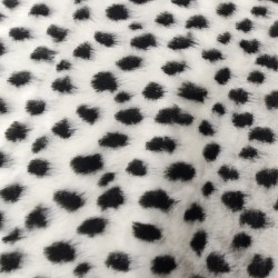 Super Luxury Faux Fur Fabric Material - Dalmation - High Quality