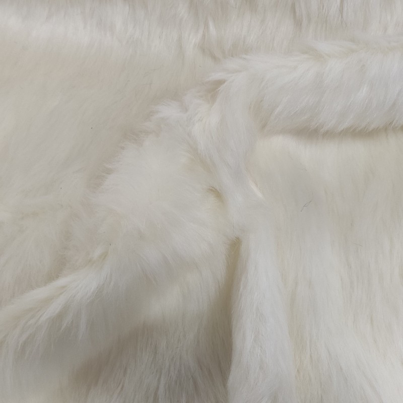 Super Luxury Faux Fur Fabric Material - Polar Bear White - High Quality