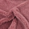 Super Luxury Faux Fur Fabric Material - Rose Pink Curly - High Quality