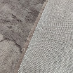 Super Luxury Faux Fur Fabric Material - Steel Grey - High Quality