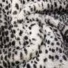 Super Luxury Faux Fur Fabric Material - Snow Leopard - High Quality