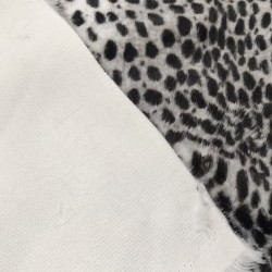 Super Luxury Faux Fur Fabric Material - Snow Leopard - High Quality