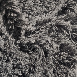 Super Luxury Faux Fur Fabric Material - Mongolian Black & White - High Quality