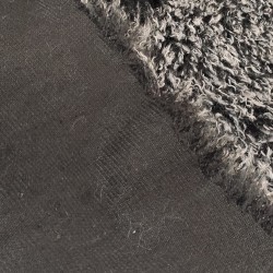 Super Luxury Faux Fur Fabric Material - Mongolian Black & White - High Quality