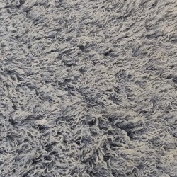 Super Luxury Faux Fur Fabric Material - Mongolian Pale Blue & White - High Quality
