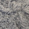 Super Luxury Faux Fur Fabric Material - Mongolian Pale Blue & White - High Quality