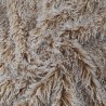 Super Luxury Faux Fur Fabric Material - Mongolian Tan & White - High Quality