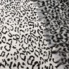 Deluxe Black & White Snow Leopard Luxury Faux Fur Fabric - AC 435