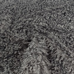 Curly Shaggy Grey Premium Faux Fur Fabric
