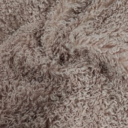 Curly Shaggy Dust Pink Premium Faux Fur Fabric