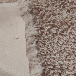 Curly Shaggy Dust Pink Premium Faux Fur Fabric