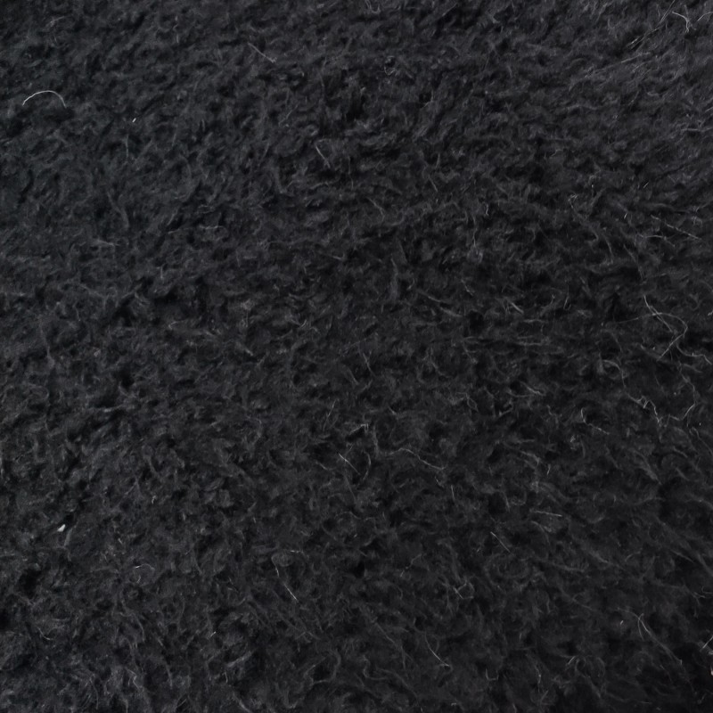Short Shaggy Black Premium Faux Fur Fabric