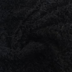 Short Shaggy Black Premium Faux Fur Fabric