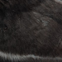 Super Deluxe Luxury Faux Fur Fabric Material - Dark Bruno / Black