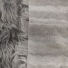 Super Luxury Faux Fur Fabric Material - Grey Stripe Woven - High Quality