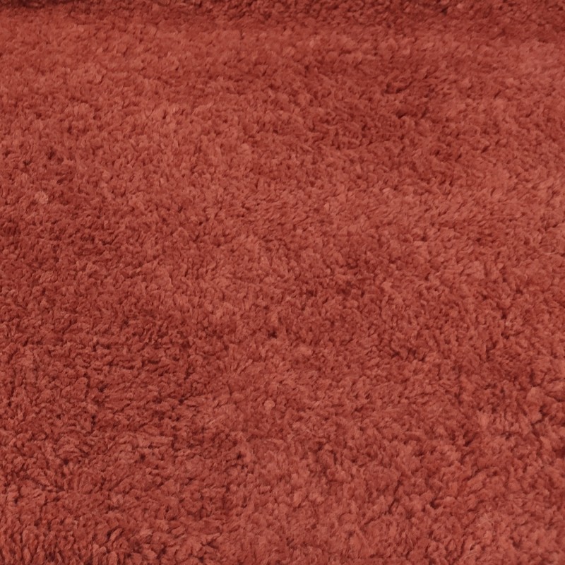 Super Luxury Faux Fur Fabric Material - Terracotta Poodle - High Quality