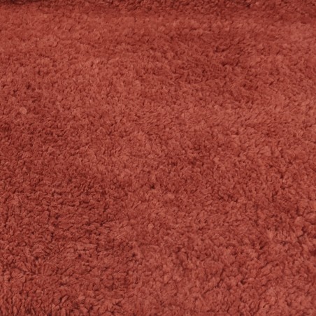 Super Luxury Faux Fur Fabric Material - Terracotta Poodle - High Quality