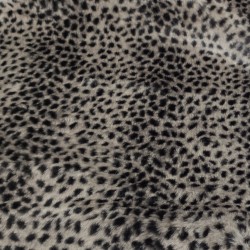 Super Luxury Faux Fur Fabric Material - Taupe Cheetah - High Quality
