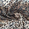 Brown Leopard - Faux Fur Pony Skin Velboa Fabric Material