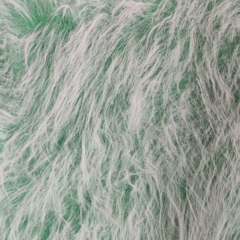 Emerald Frost Multicoloured Faux Fur Fabric - AC 356 / YF54