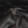 Super Deluxe Luxury Faux Fur Fabric Material - Black Long Hair 4cm