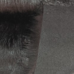 Super Deluxe Luxury Faux Fur Fabric Material - Black Long Hair 4cm