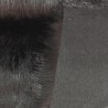 Super Deluxe Luxury Faux Fur Fabric Material - Black Long Hair 4cm