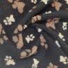 Dark Brown With Cream & Light Brown Paws - Luxury Sherpa Fabric - A1296 - YF230/350